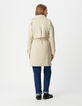 Beiger 2-in-1-Trenchcoat für Damen mit abnehmbarer Jacke-2