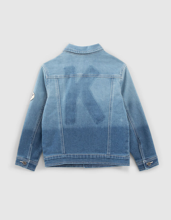 Veste en jean bleu capuche amovible - IKKS