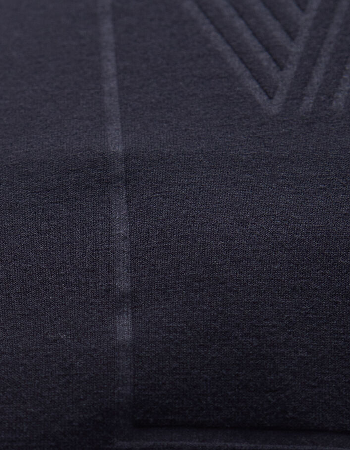 Marineblaues Jungen-Sweatshirt mit Arty Ton-in-Ton-Print - IKKS
