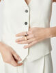 Gilet sans manches blanc maille Milano Femme-4