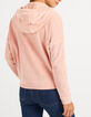 I.Code sweet pink corduroy hooded jacket-3