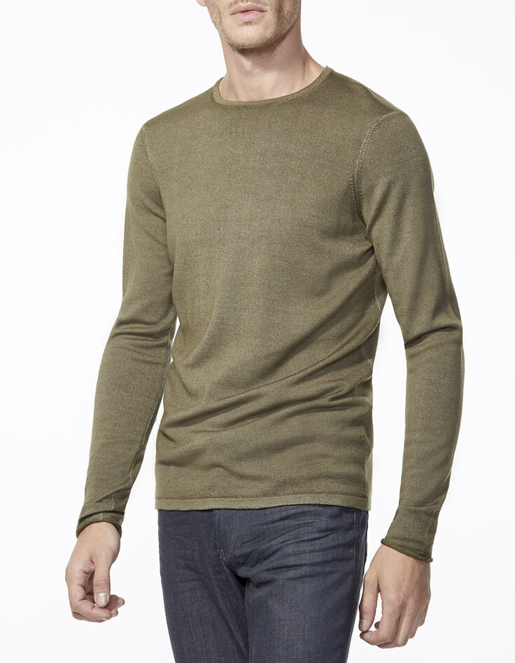 Men's khaki sweater-1