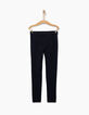 Leggings réversible orange imprimé et navy fille-4