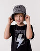 Grijze bobjeanshoed met borduursels jongens-2