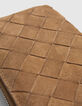 Portefeuille 1440 Compagnon sable cuir velours Femme-4