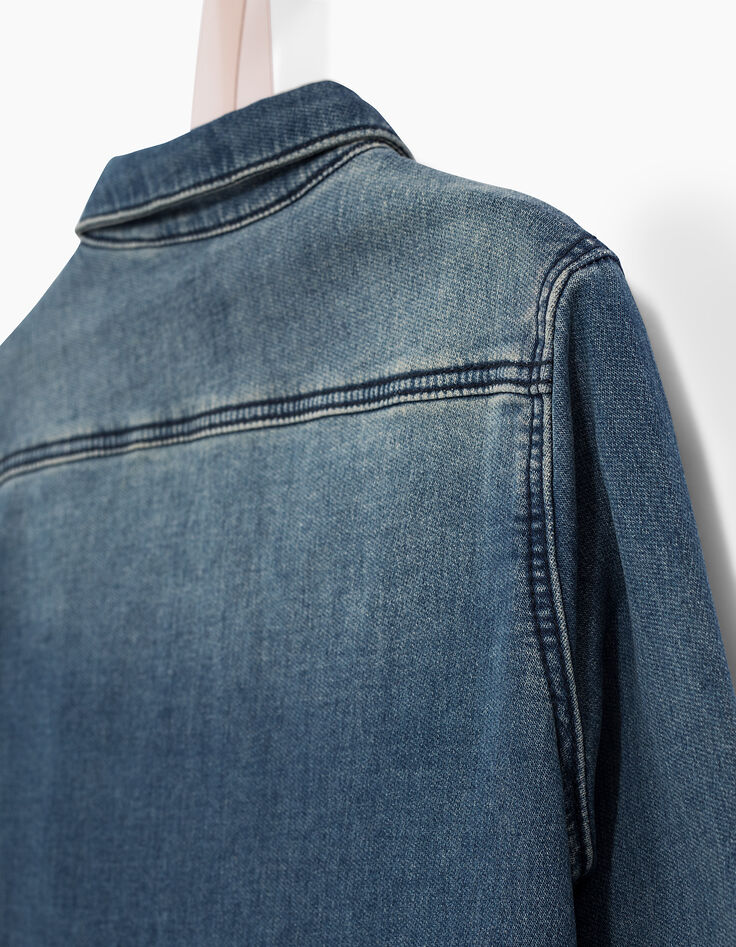 Surchemise en jean bleu garçon-5