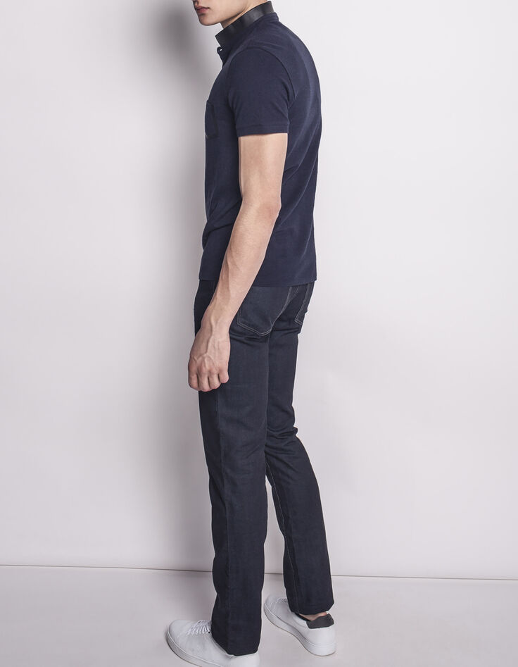 Marinebl heren poloshirt-3