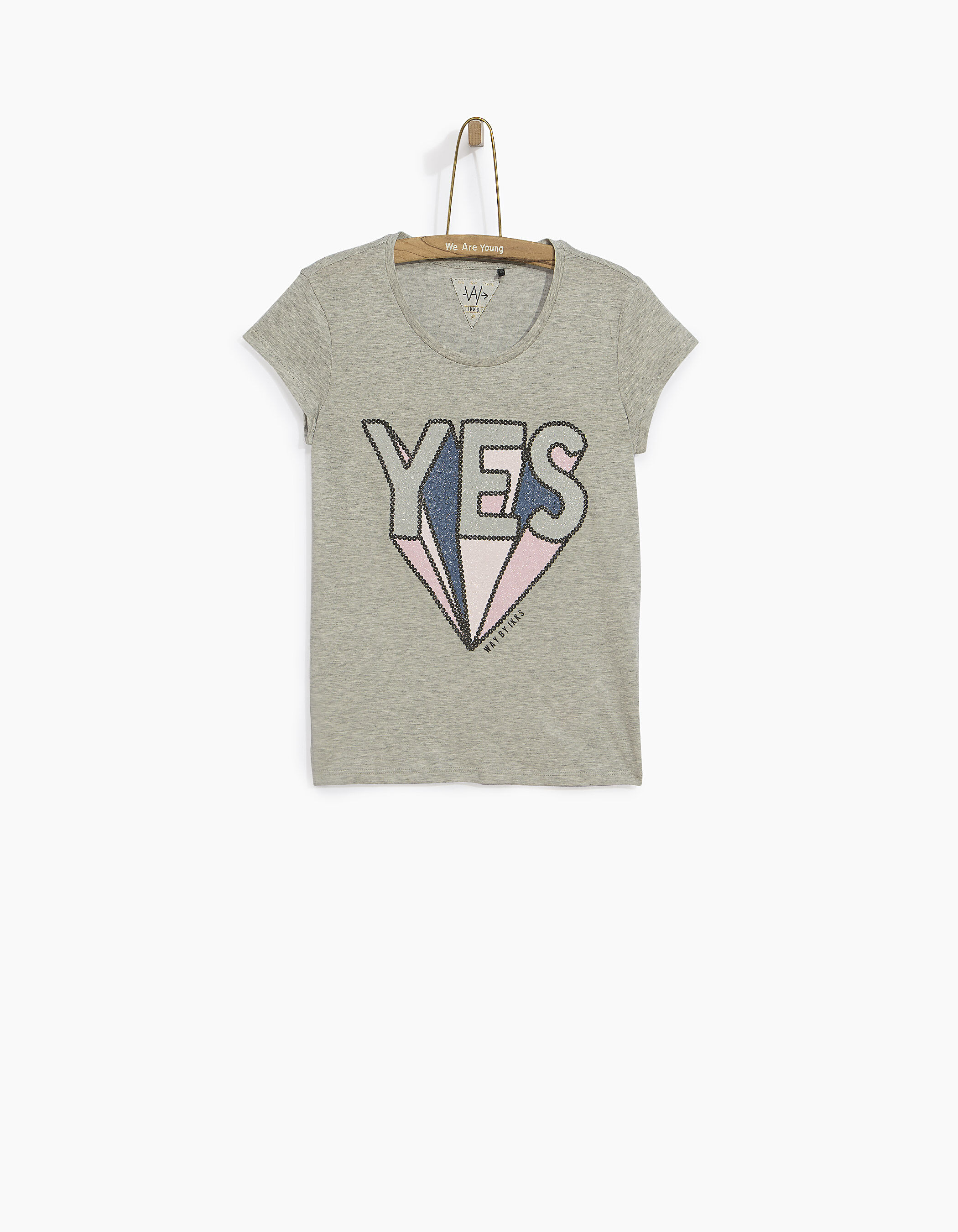 Girls printed grey T shirt IKKS