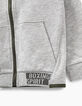 Sweat mastic chiné avec print et badge garçon -4