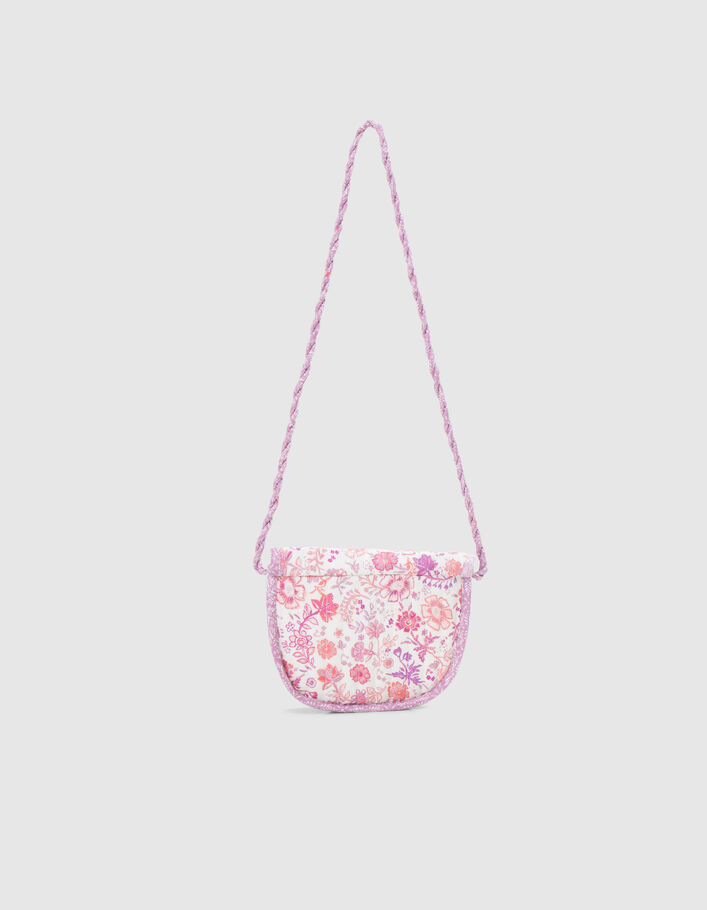 Girls’ lilac shoulder bag with flower print - IKKS