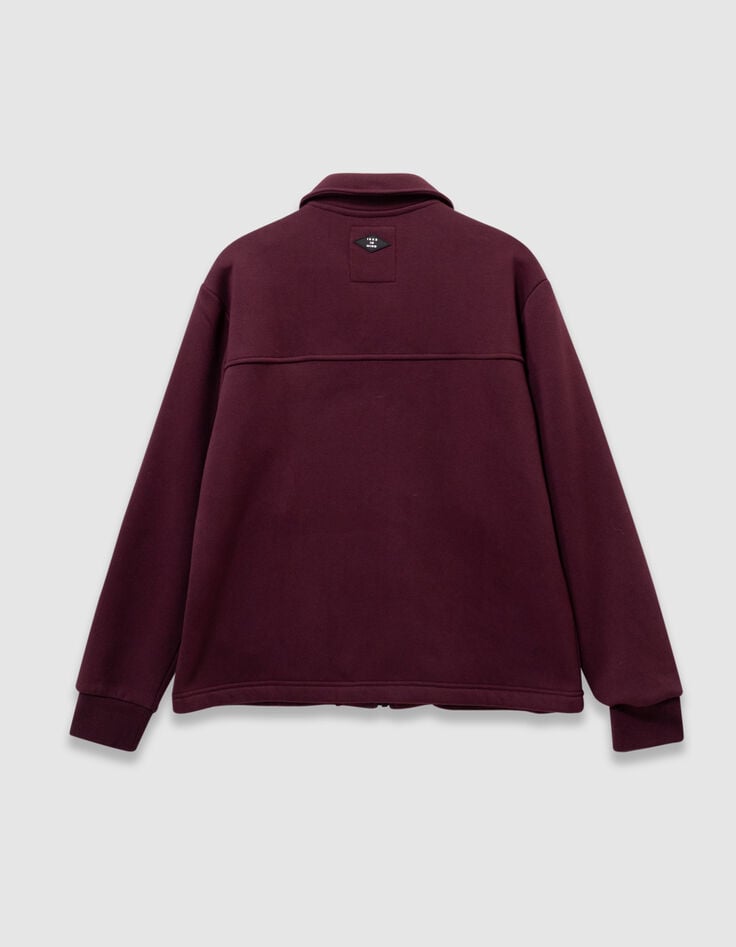 Cárdigan cremallera burdeos cuello camisero niño-3 Cárdigan cremallera burdeos cuello camisero niño-3