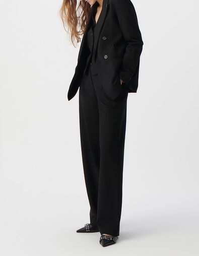 Americana negra ancha punto Milano mujer - IKKS