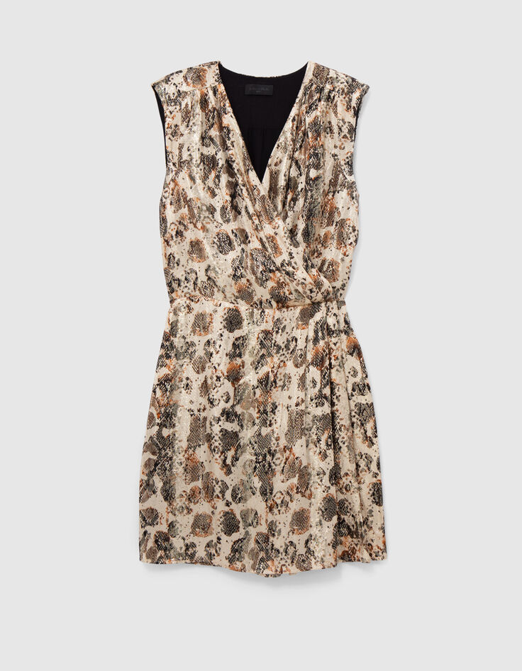 Pure Edition &ndash; Damenkleid mit Python-Gold-Print-6