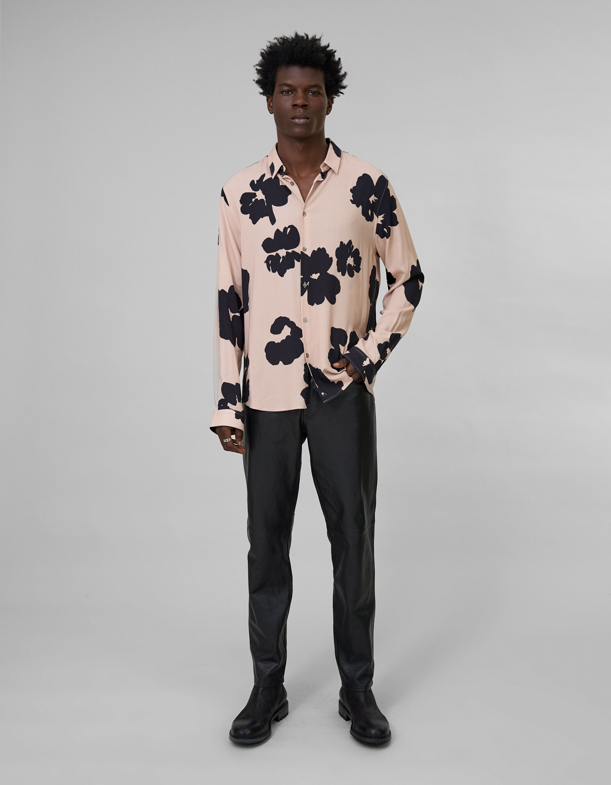 Pure Edition Pantalon SLIM noir cuir Chrome free Homme