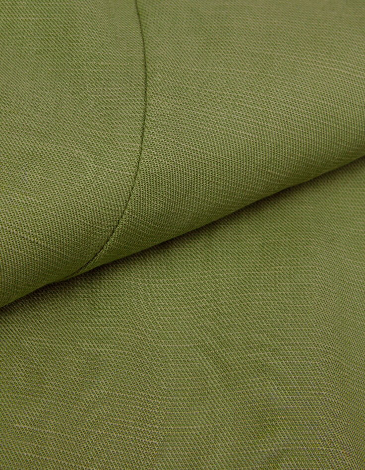 Robe courte verte forme portefeuille Femme-3