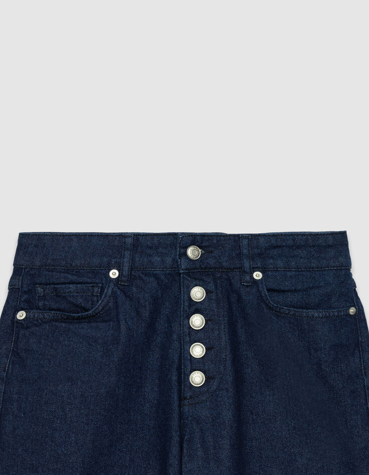 Jean droit brut boutons apparents Janis Femme-2 Jean droit brut boutons apparents Janis Femme-2