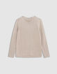 Men’s flax knit sweater with rolled edges-6