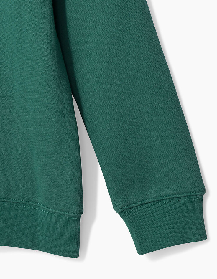 Sweat vert à patch K bouclette garçon-6