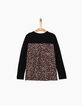 Girls' mixed-material top-3