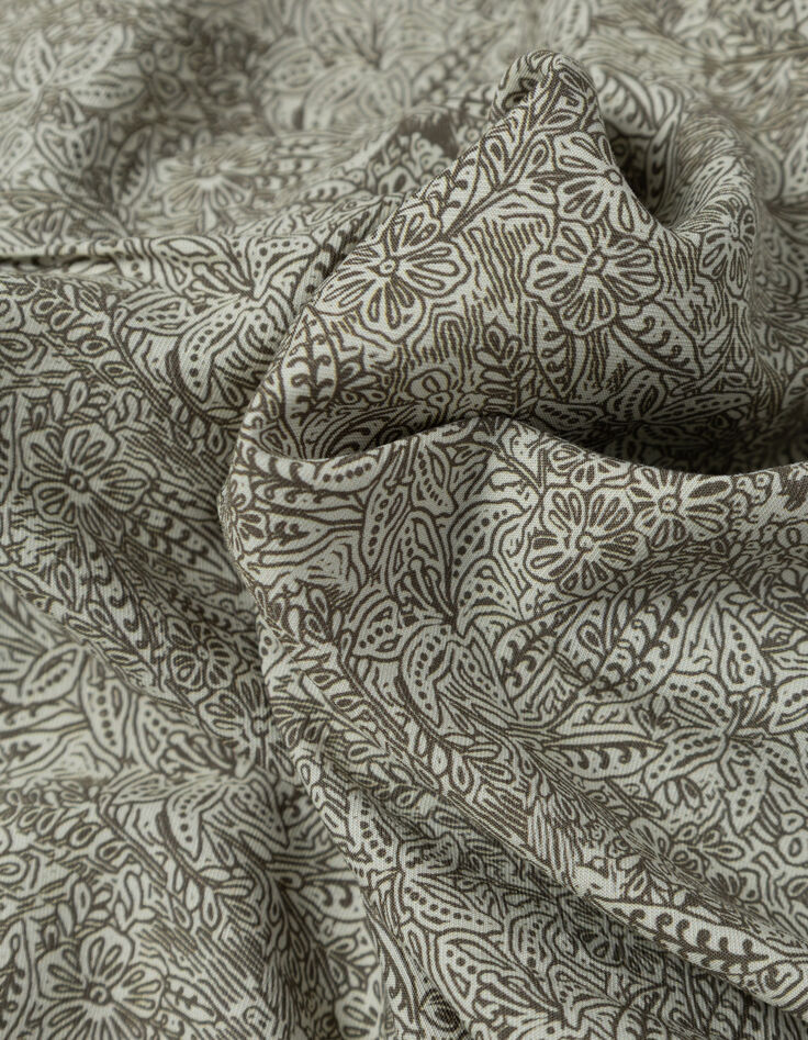 Herren Hemd khaki mit Gem&uuml;sedruck-5