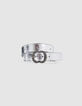 Silver metallic studded belt for girl-1