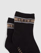 Calcetines negro y beige bebé niño-3