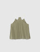 Girls&rsquo; khaki flowery strappy camisole-2