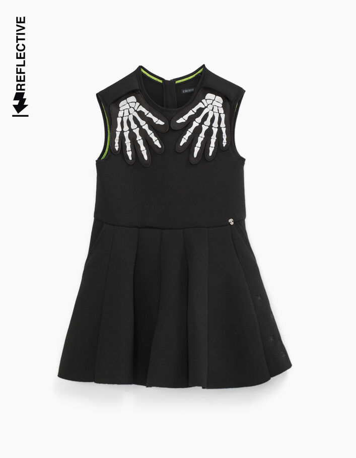 Vestido negro con guantes amovibles Halloween niña - IKKS