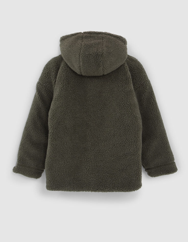 Manteau r&eacute;versible kaki Sherpa ou matelass&eacute; fille-3