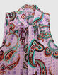 Marshmallow Recycling-Damentop mit Maxi-Paisleyprint-5