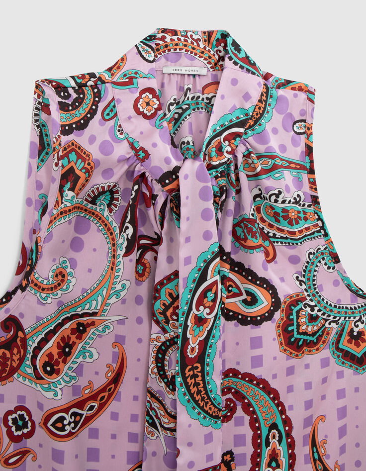 Marshmallow Recycling-Damentop mit Maxi-Paisleyprint-5