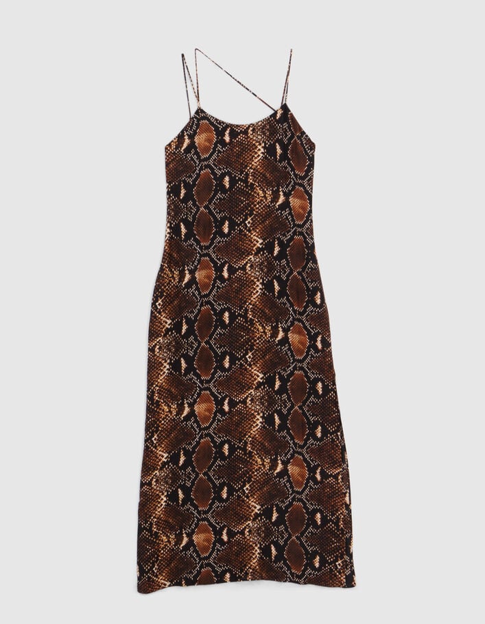 Pure Edition–Women’s long dress with rock python print - IKKS