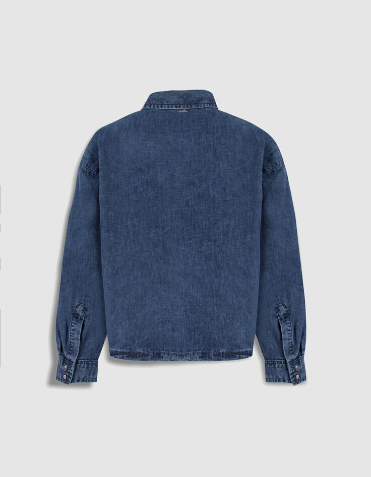Blaues Denim-Shirt f&uuml;r Frauen-2