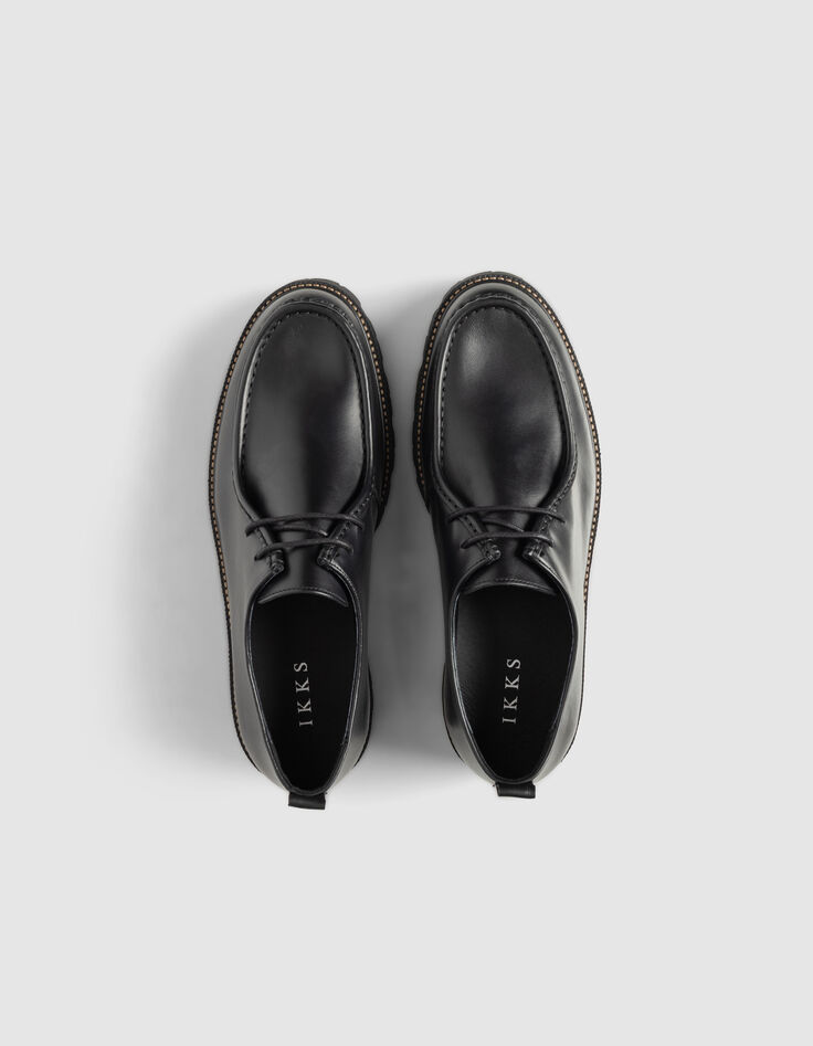 Derbies noirs vintage cuir Homme-7