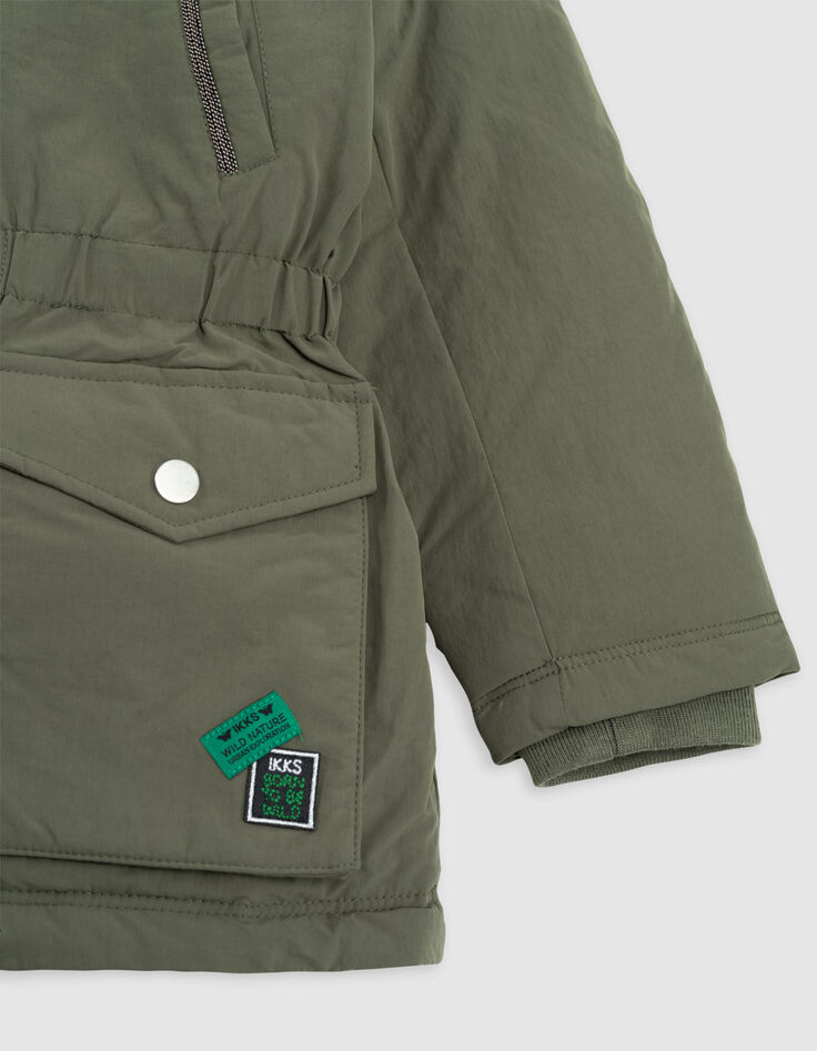 3-in-1-Parka für Mädchen – Khaki und Silber-9