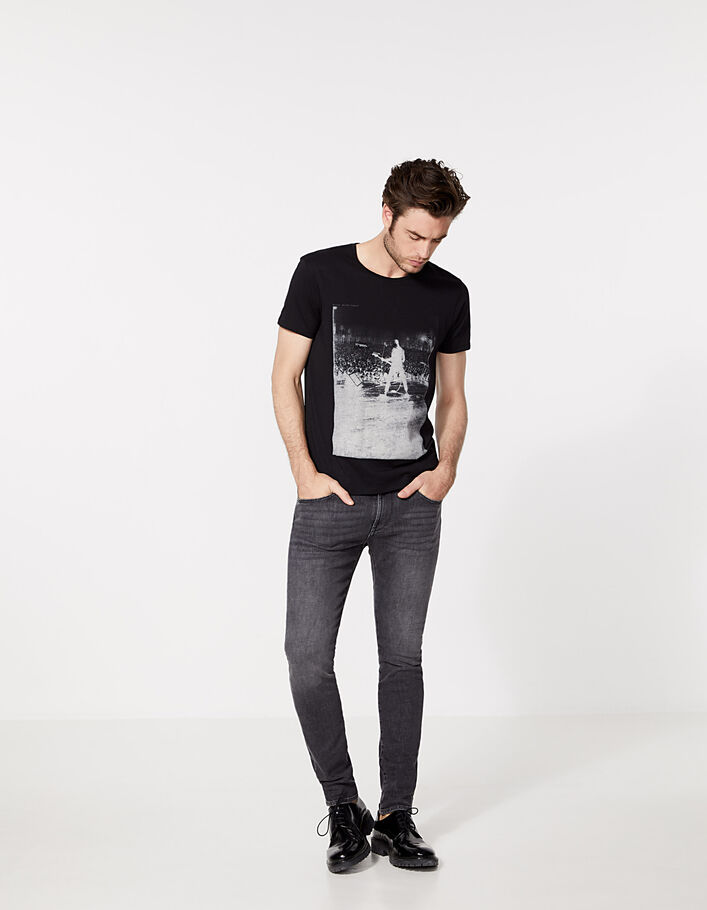 Antracietgrijze SKINNY jeans Casa IKKS BETTER Heren - IKKS