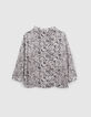 Blouse blanc cassé imprimé animalier Femme-7