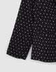 Chaqueta negra estampado minimalista niña-4