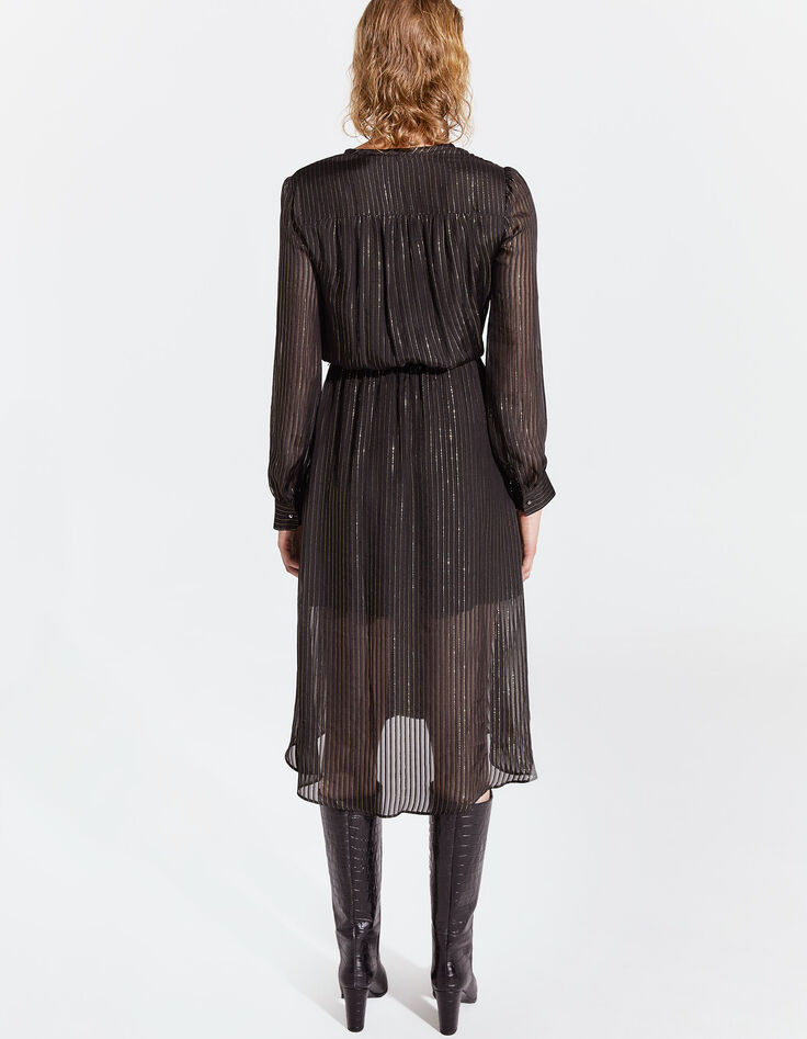 Pure Edition robe longue en soie et fil doré femme-2