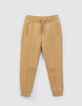 Boys’ camel joggers with textured details-3