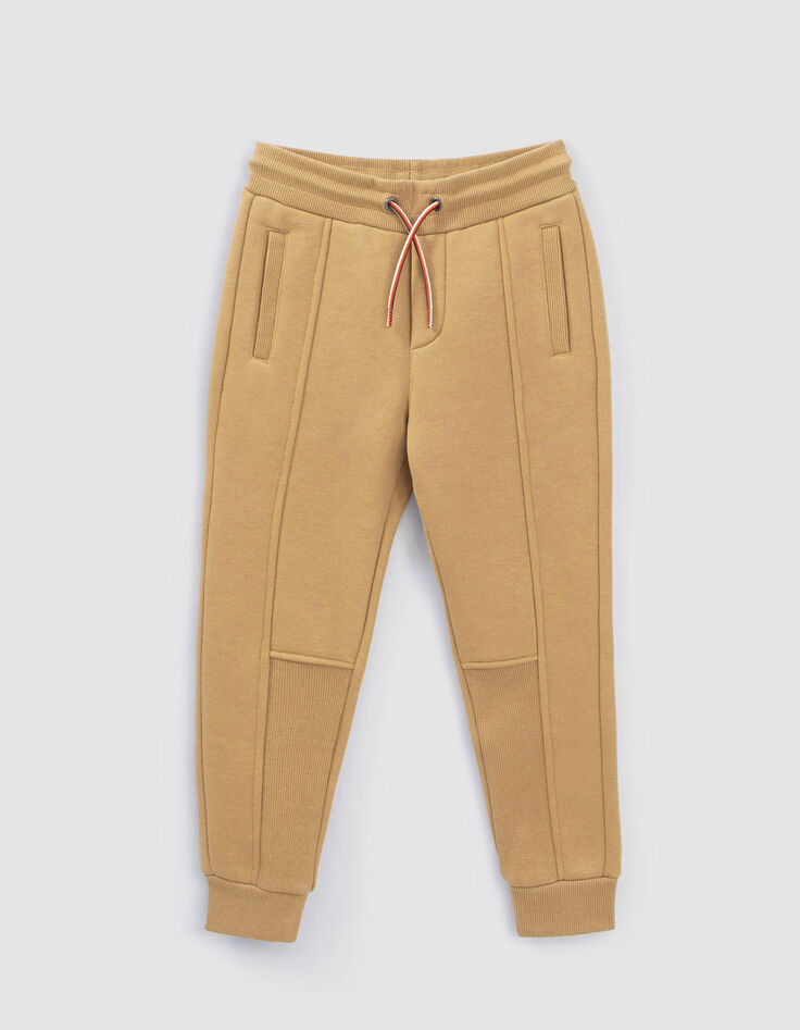 Boys’ camel joggers with textured details-3