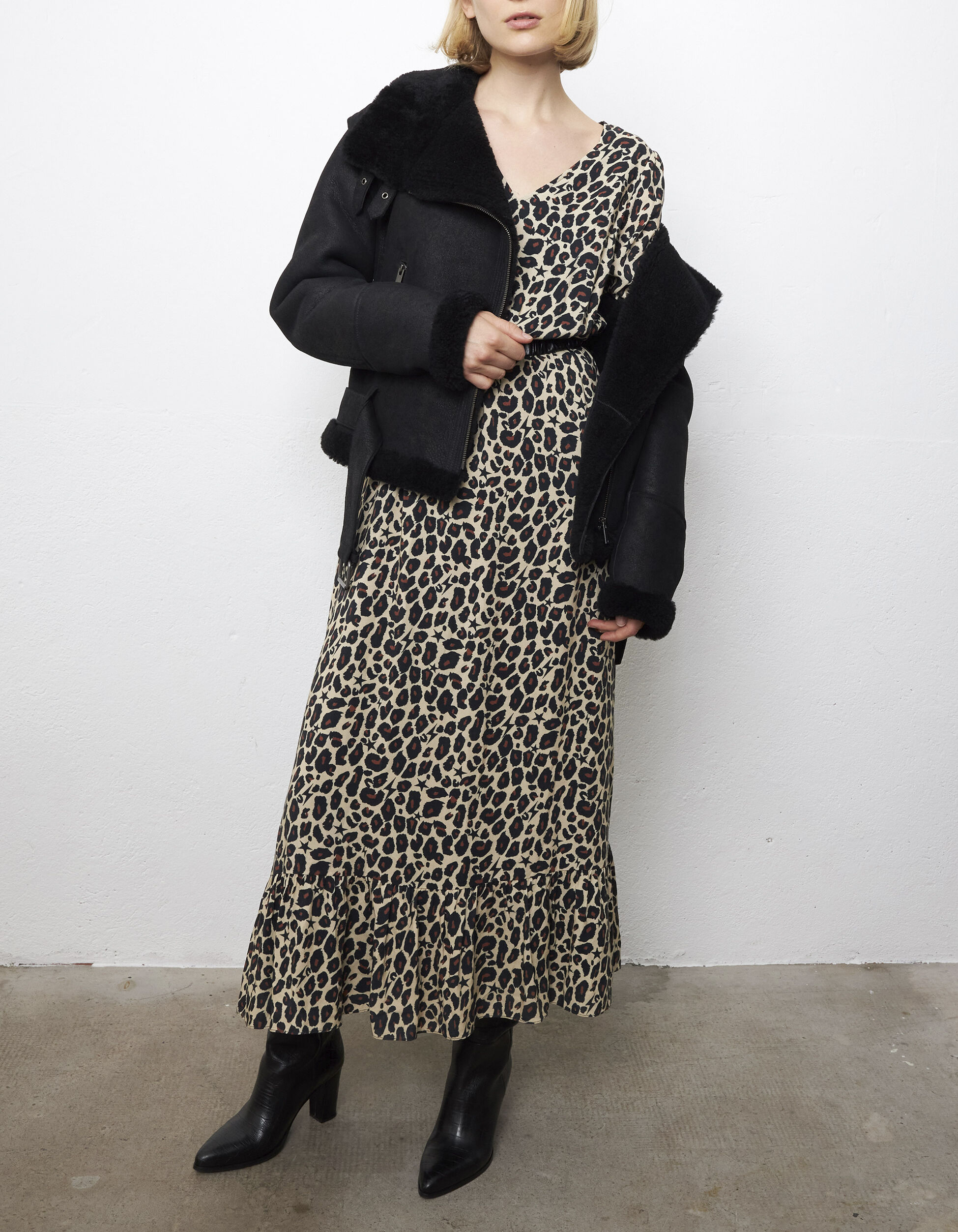 Robe leopard ikks top