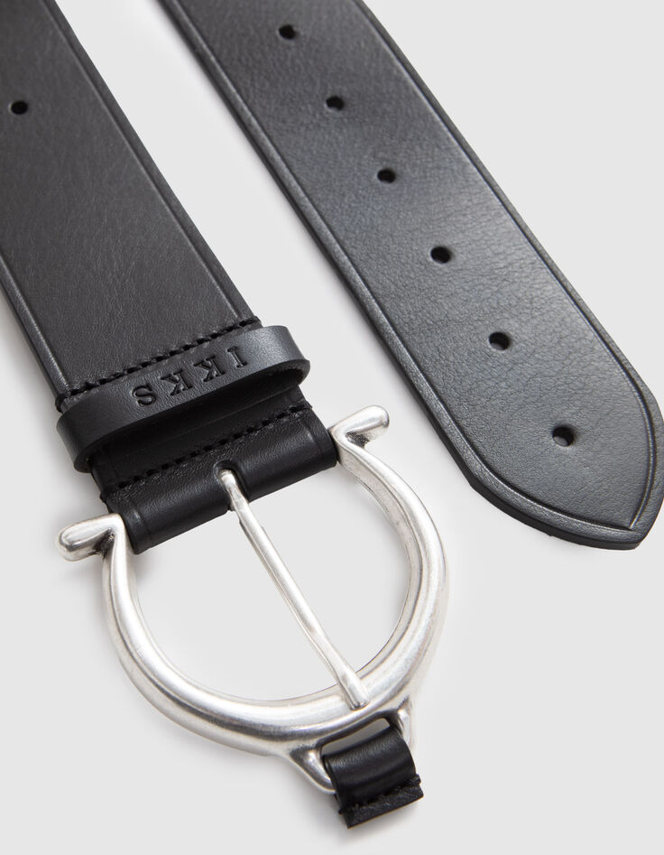 Riem voor jurk silver leer ronde gesp Dames-2