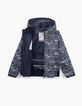 Marineblaue Jungen-Windjacke mit Allover-Print -8