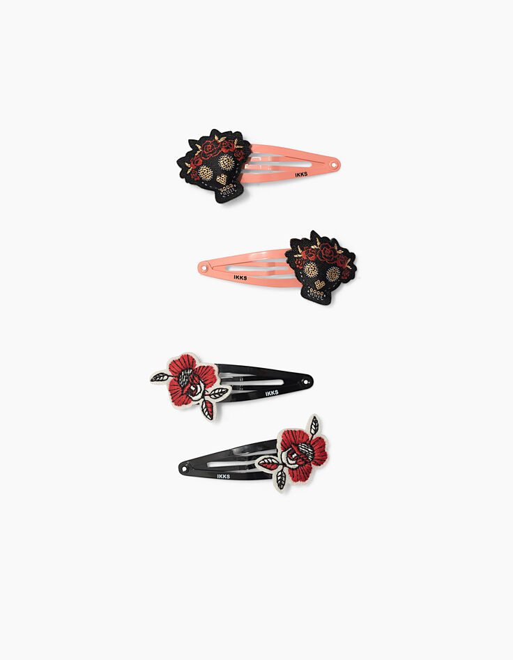 Girls' black hair clips-1