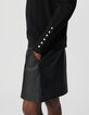 Schwarze Damenwendestrickjacke-4