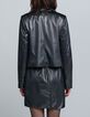 Veste courte argentée velours métallisé Femme-4