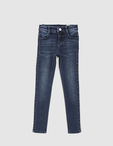 Jeans skinny brut algodón orgánico bandas laterales niña - IKKS