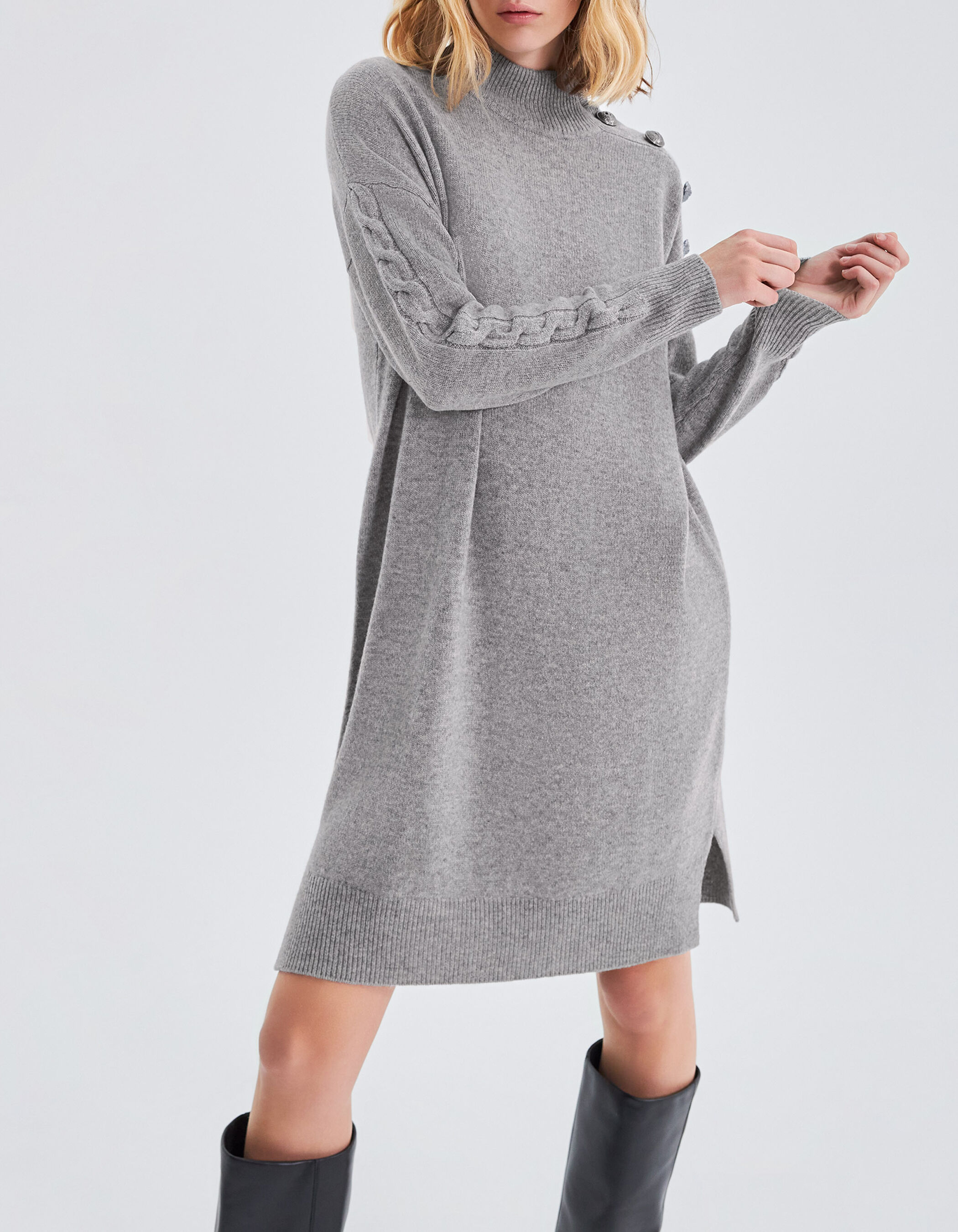 Robe grise femme discount