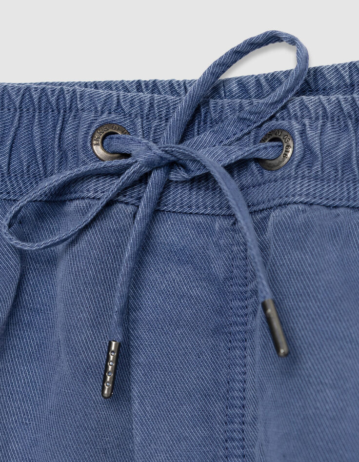 Jogpant comfort bleu taille &eacute;lastiqu&eacute;e Homme-8